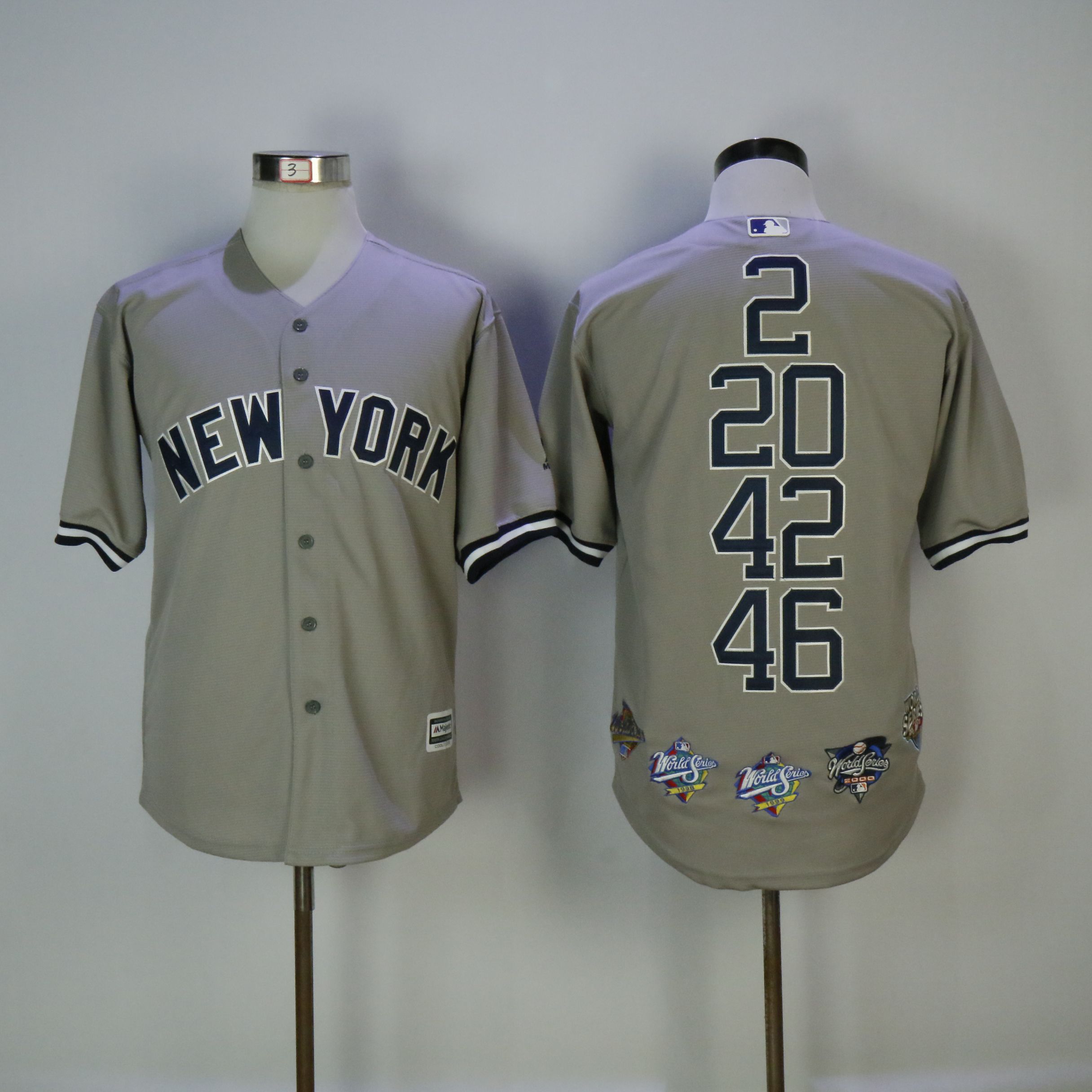 Men New York Yankees Blank Grey Mixed honor Edition MLB Jerseys->new york yankees->MLB Jersey
